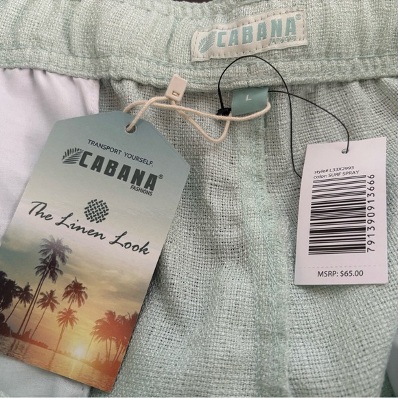 Light Green Casual Shorts with Embroidery - Picture 5 of 5